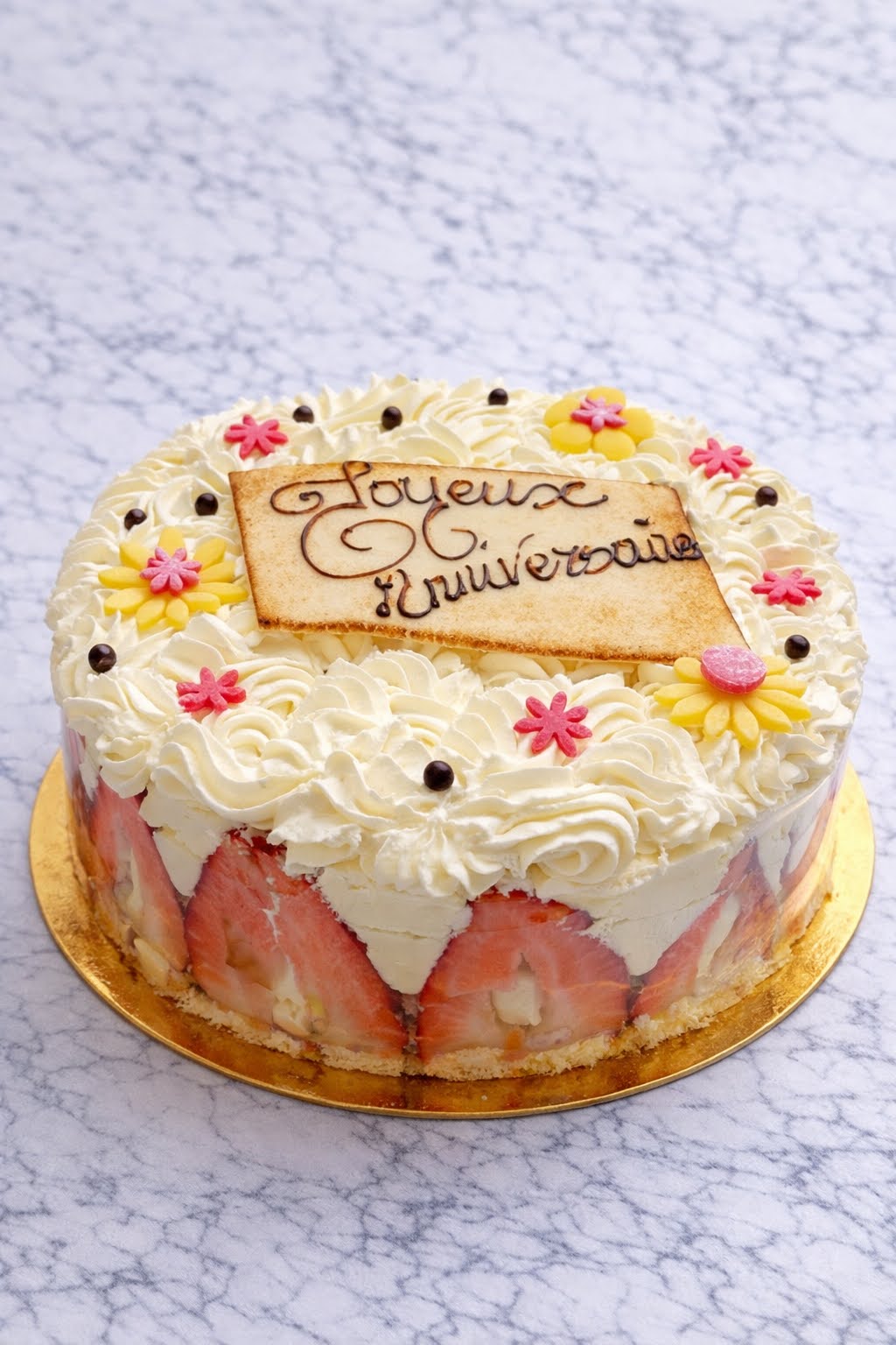 Number cake aux fraises et meringues